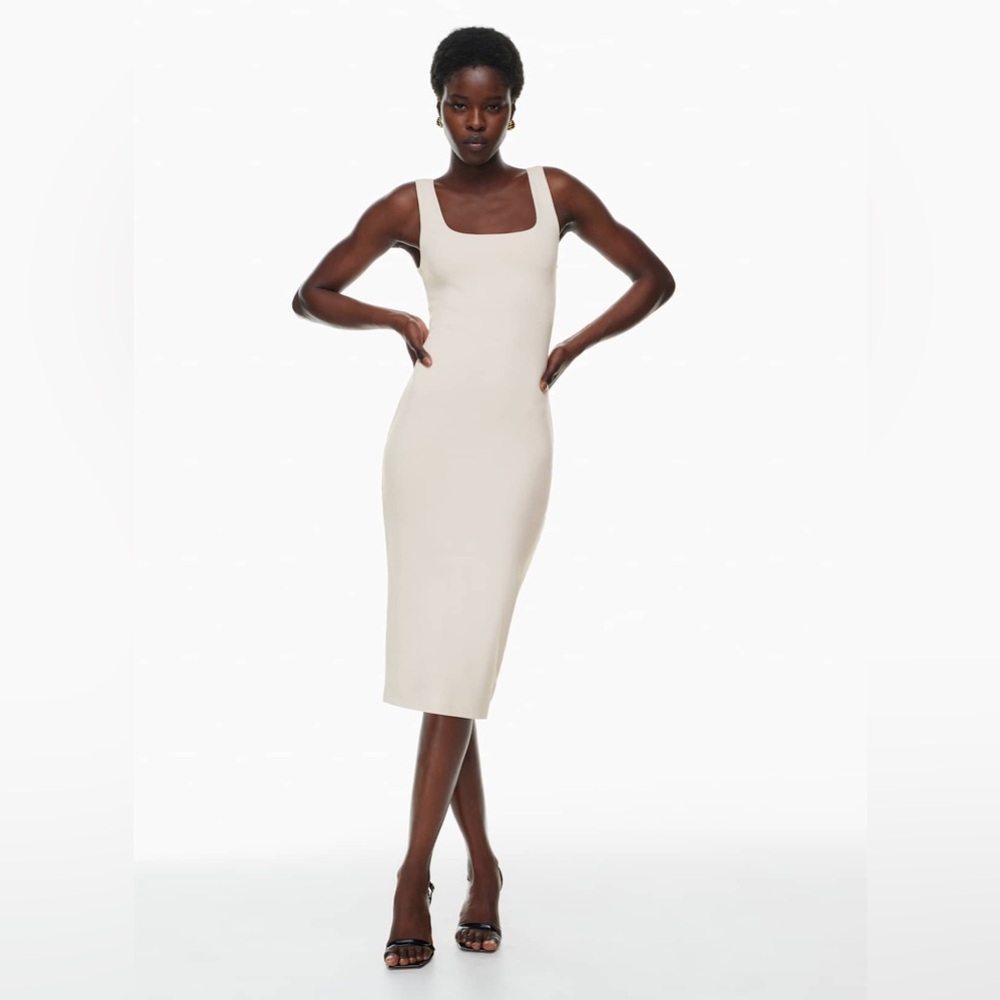 Babaton Brown Midi Tank Dress